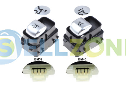 Δύο μοντέλα ασημιά Mercedes C W205 E W213 S W222 κουμπιά για άνοιγμα πορτμπαγκάζ - BM39/BM40